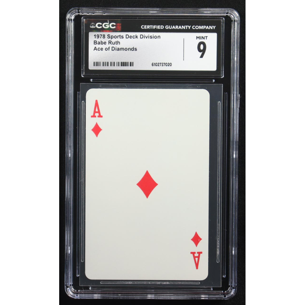 Babe Ruth 1978 Sports Deck Division Ace of Diamonds (CGC 9) at PristineAuction.com