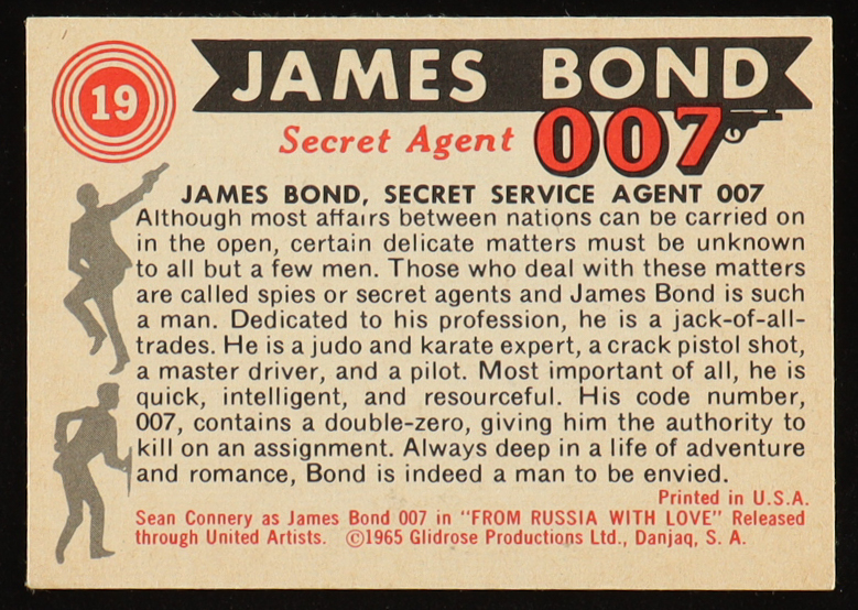 James Bond 1965 Philadelphia 007 #19 at PristineAuction.com James Bond 1965 Philadelphia 007 #19 at PristineAuction.com
