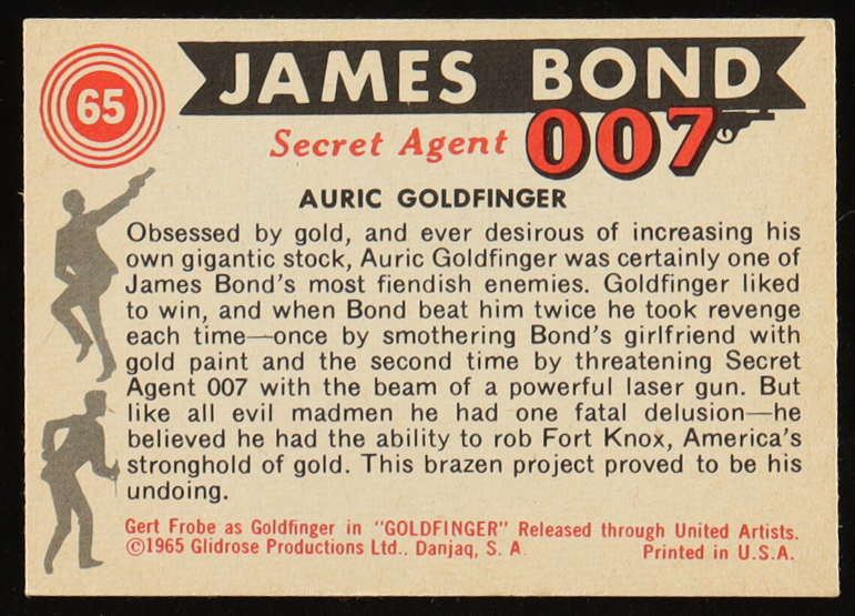 James Bond 1965 Philadelphia 007 #65 at PristineAuction.com James Bond 1965 Philadelphia 007 #65 at PristineAuction.com