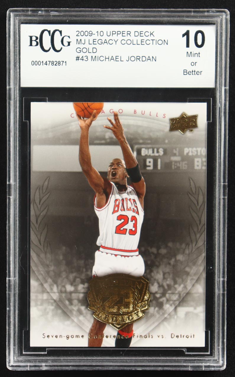 Michael Jordan 2009-10 Upper Deck Michael Jordan Legacy Collection Gold #43 (BCCG 10) at PristineAuction.com Michael Jordan 2009-10 Upper Deck Michael Jordan Legacy Collection Gold #43 (BCCG 10) at PristineAuction.com