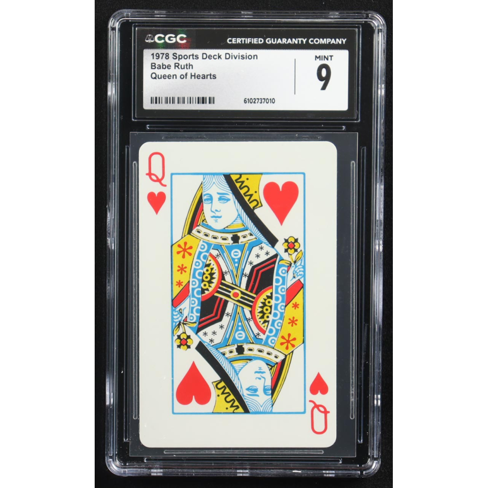 Babe Ruth 1978 Sports Deck Division Queen of Hearts (CGC 9) at PristineAuction.com