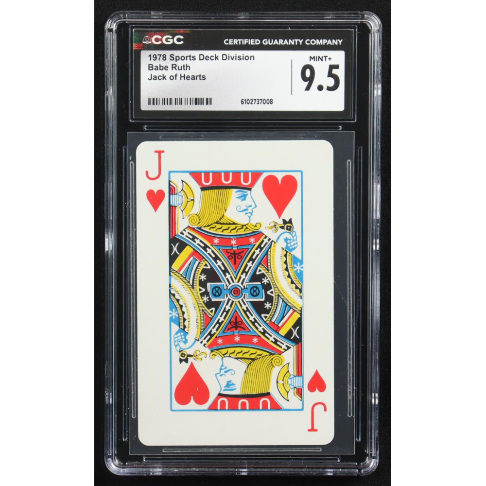 Babe Ruth 1978 Sports Deck Division Jack of Hearts (CGC 9.5) at PristineAuction.com