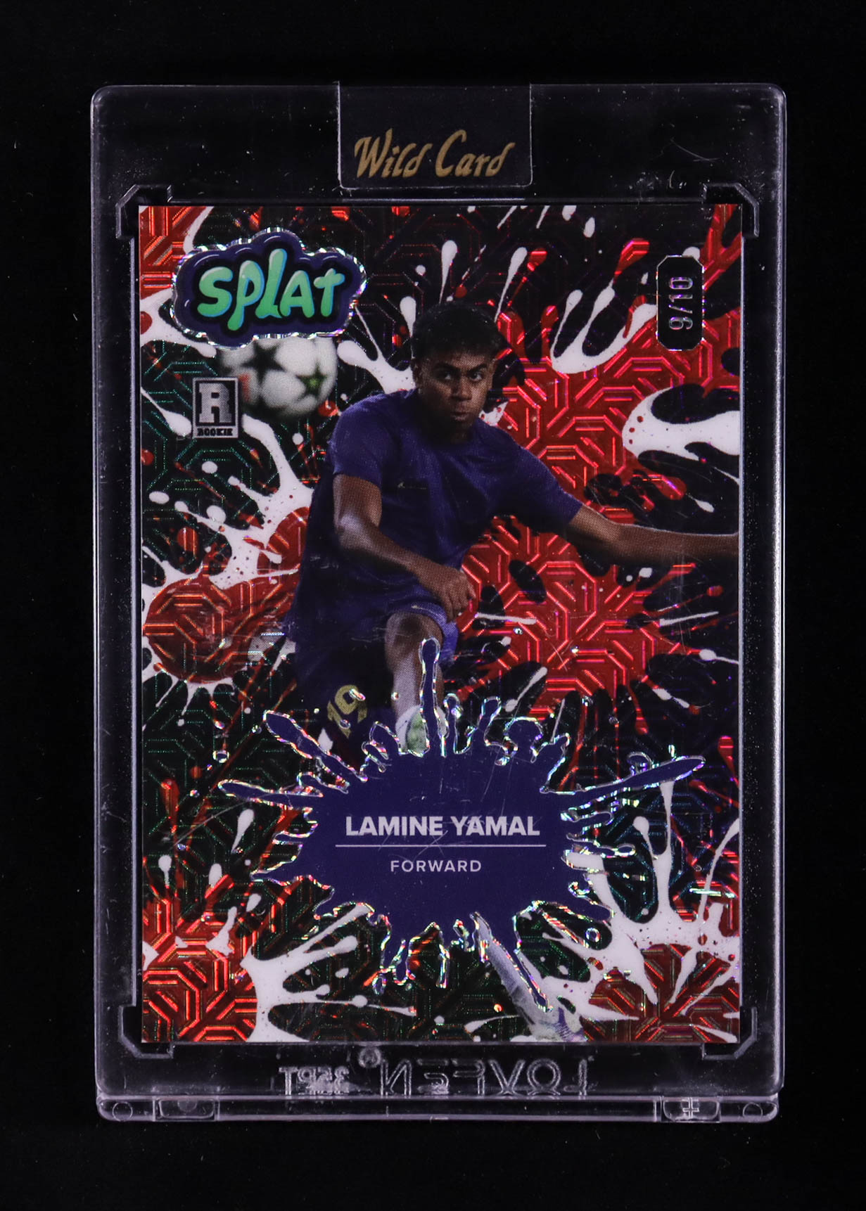 Lamine Yamal 2024 Wild Card Splat Background 1 Red Mojo #SBRED01-LY4 #09/10 RC at PristineAuction.com Lamine Yamal 2024 Wild Card Splat Background 1 Red Mojo #SBRED01-LY4 #09/10 RC at PristineAuction.com