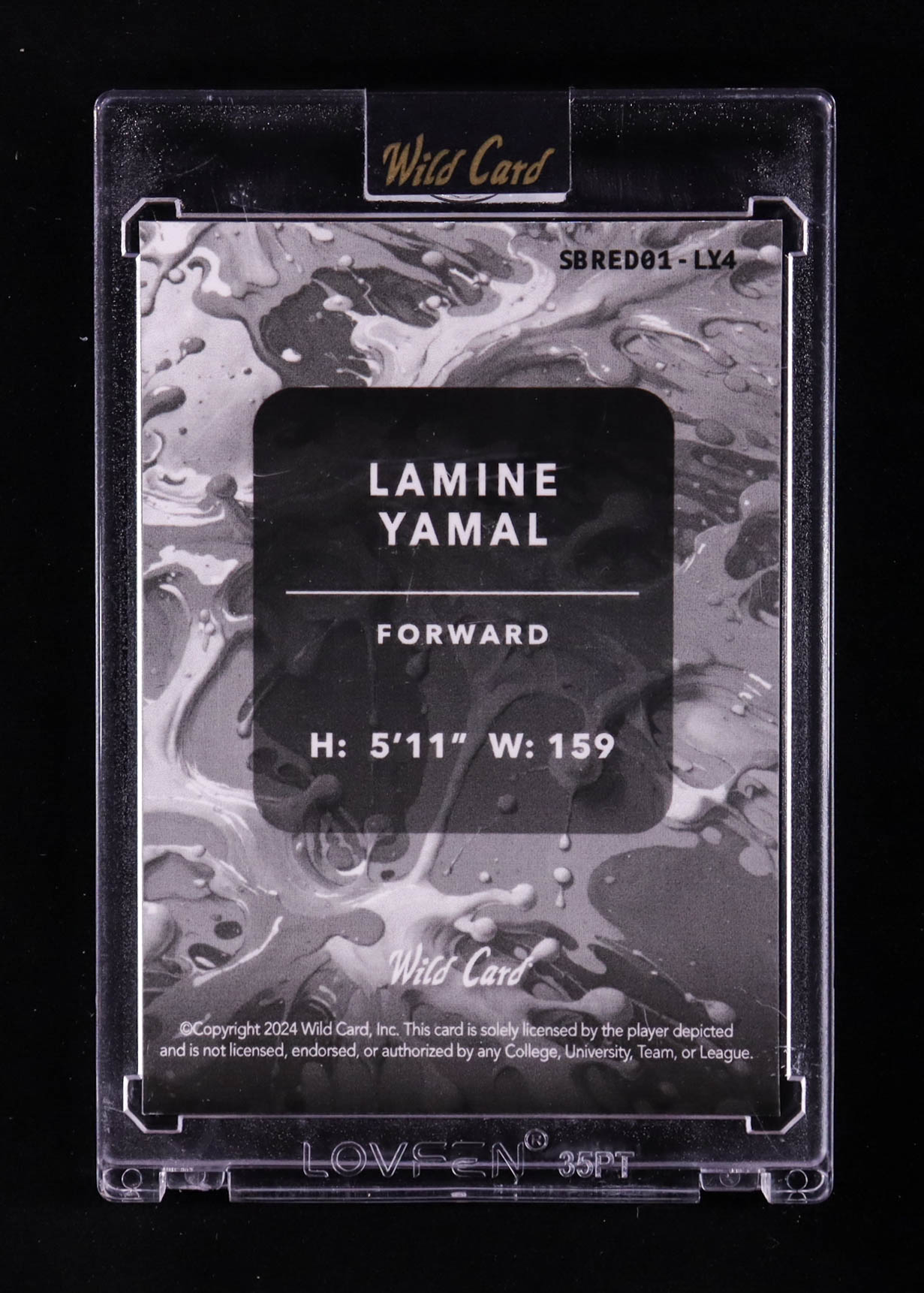 Lamine Yamal 2024 Wild Card Splat Background 1 Red Mojo #SBRED01-LY4 #09/10 RC at PristineAuction.com Lamine Yamal 2024 Wild Card Splat Background 1 Red Mojo #SBRED01-LY4 #09/10 RC at PristineAuction.com