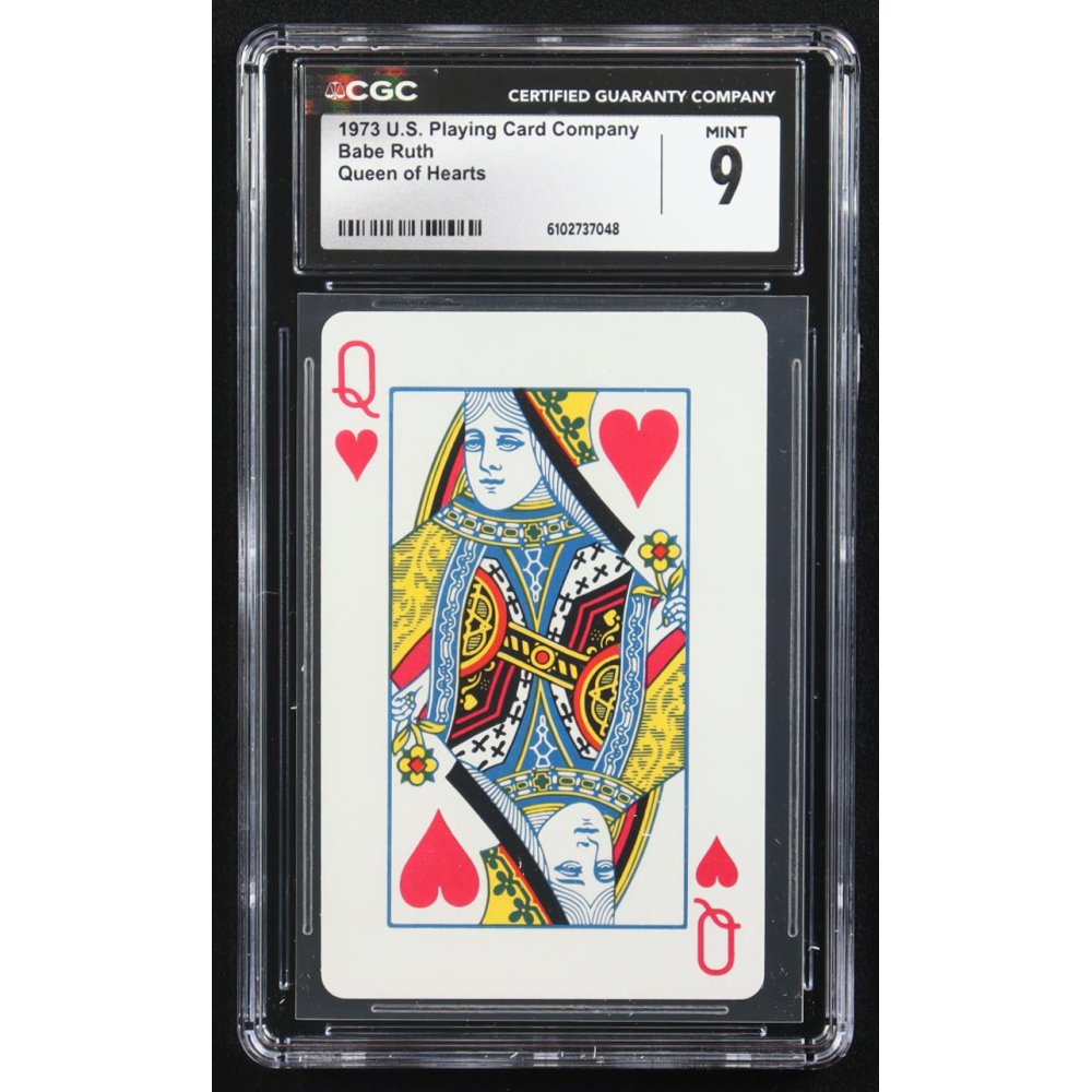 Babe Ruth 1973 U.S. Playing Card Company Queen of Hearts (CGC 9) at PristineAuction.com