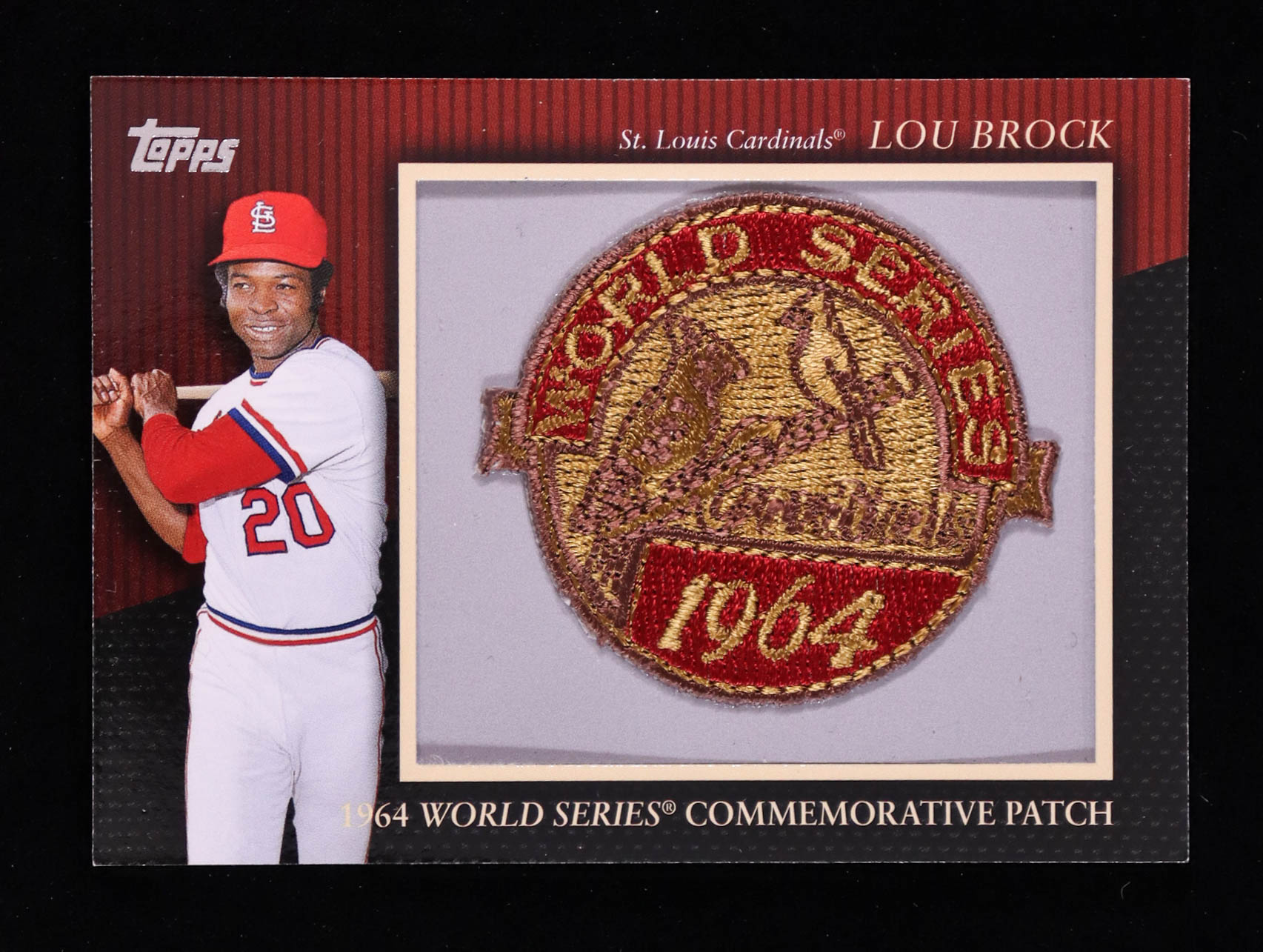 Lou Brock 2010 Topps Commemorative Patch #MCP122 at PristineAuction.com Lou Brock 2010 Topps Commemorative Patch #MCP122 at PristineAuction.com