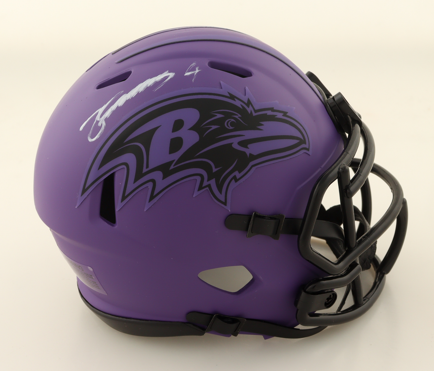 Zay Flowers Signed Ravens Rave Alternate Speed Mini Helmet (Beckett) at PristineAuction.com Zay Flowers Signed Ravens Rave Alternate Speed Mini Helmet (Beckett) at PristineAuction.com