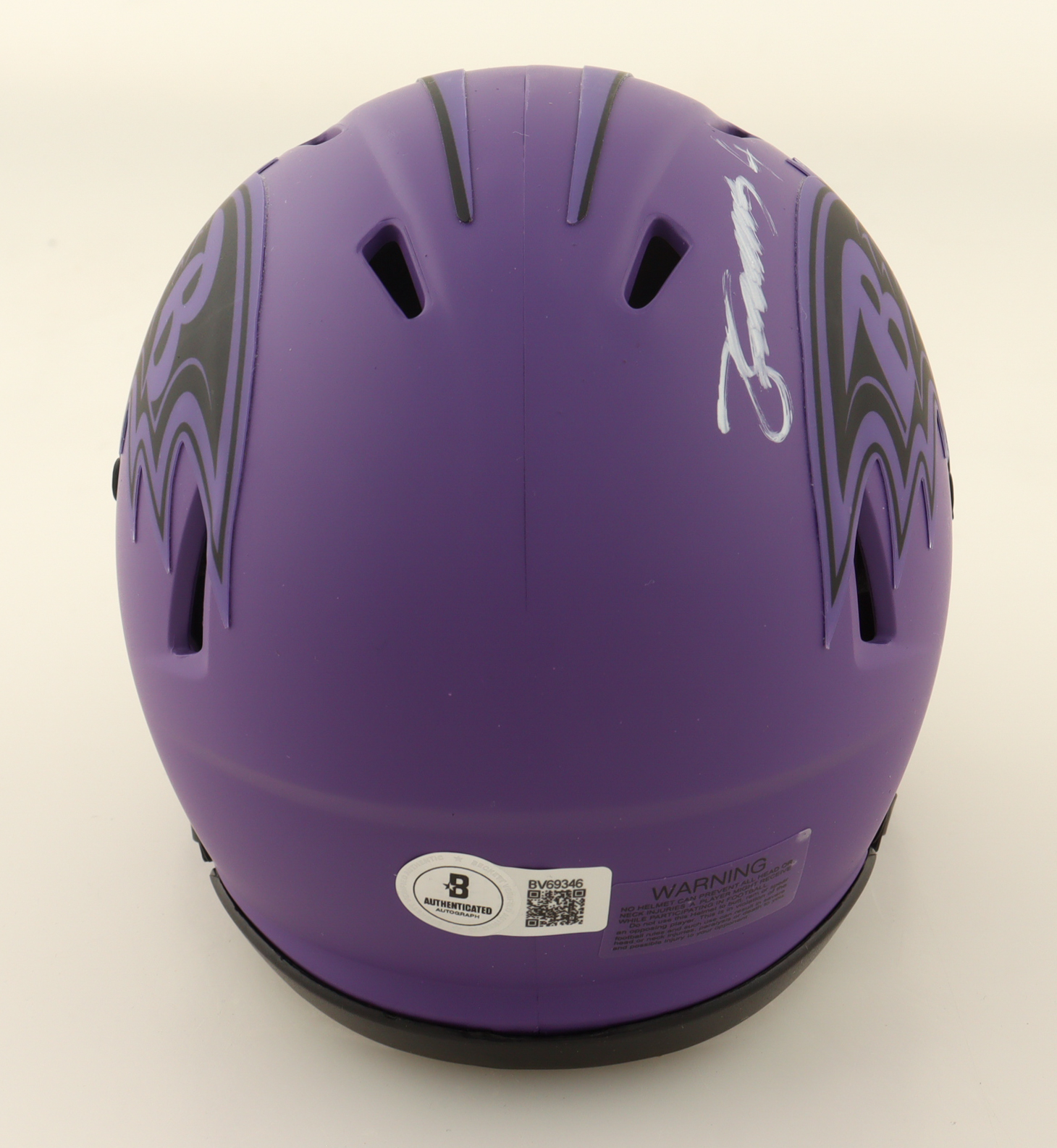 Zay Flowers Signed Ravens Rave Alternate Speed Mini Helmet (Beckett) at PristineAuction.com Zay Flowers Signed Ravens Rave Alternate Speed Mini Helmet (Beckett) at PristineAuction.com