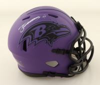Zay Flowers Signed Ravens Rave Alternate Speed Mini Helmet (Beckett) at PristineAuction.com
