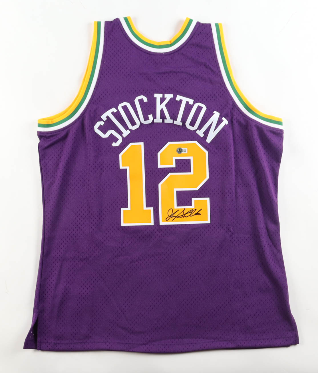 John Stockton Signed Jazz Authentic Mitchell & Ness Authentic Jersey (Beckett) at PristineAuction.com John Stockton Signed Jazz Authentic Mitchell & Ness Authentic Jersey (Beckett) at PristineAuction.com