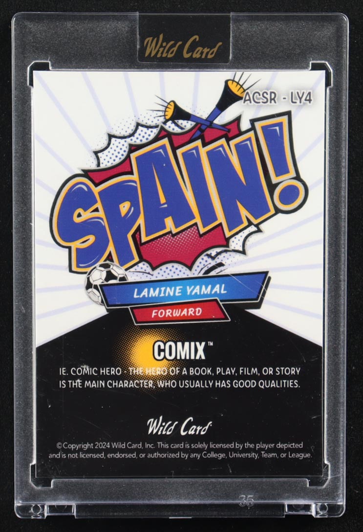 Lamine Yamal 2024 Wild Card Comix Spain! Speckle Silver #ACSRLY4 RC #9/10 at PristineAuction.com Lamine Yamal 2024 Wild Card Comix Spain! Speckle Silver #ACSRLY4 RC #9/10 at PristineAuction.com