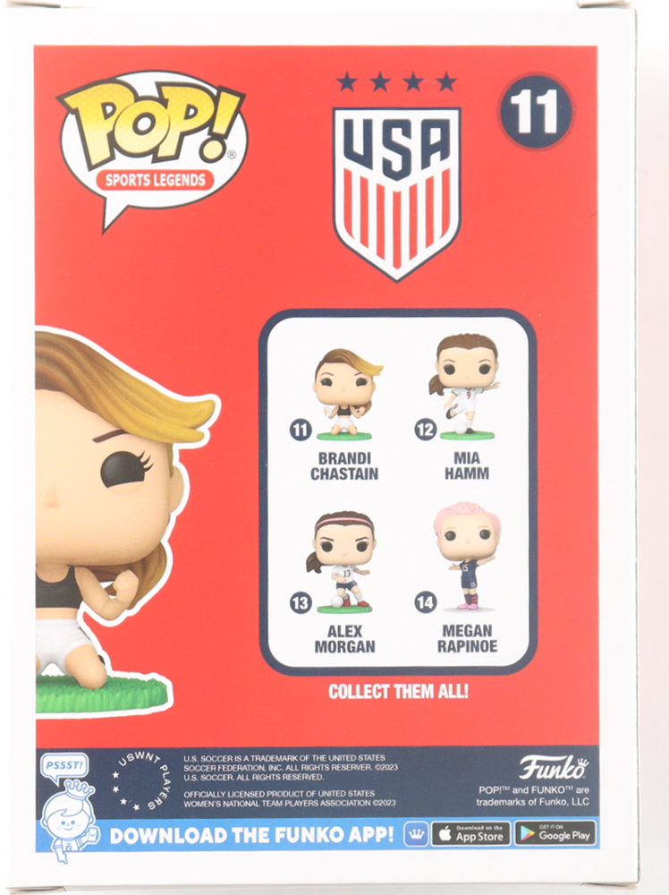 Brandi Chastain Signed "Team USA" #11 Funko Pop! Vinyl Figure Inscribed "6 USA" (Schwartz) at PristineAuction.com Brandi Chastain Signed "Team USA" #11 Funko Pop! Vinyl Figure Inscribed "6 USA" (Schwartz) at PristineAuction.com