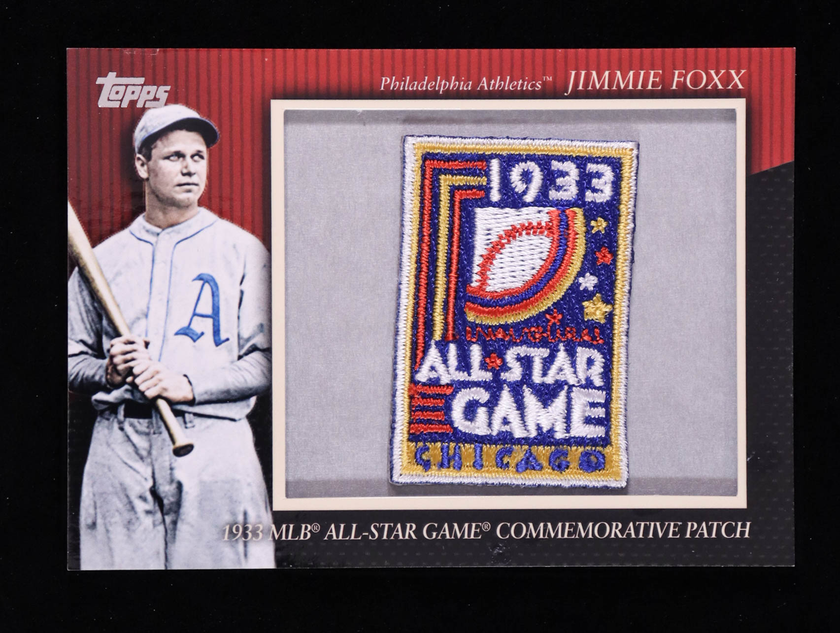 Jimmie Foxx 2010 Topps Commemorative Patch #MCP89 at PristineAuction.com Jimmie Foxx 2010 Topps Commemorative Patch #MCP89 at PristineAuction.com