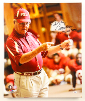 Bobby Bowden Signed Florida State Seminoles Canvas Photo Inscribed "'93-'99 Natl Champs" (PSA) at PristineAuction.com
