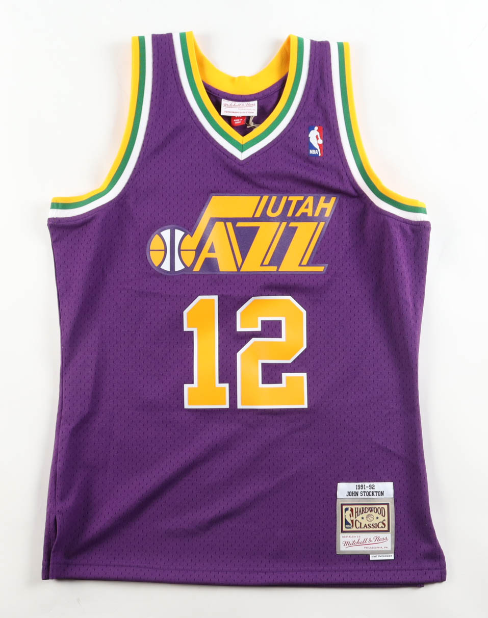John Stockton Signed Jazz Authentic Mitchell & Ness Authentic Jersey (Beckett) at PristineAuction.com John Stockton Signed Jazz Authentic Mitchell & Ness Authentic Jersey (Beckett) at PristineAuction.com
