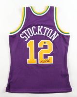 John Stockton Signed Jazz Authentic Mitchell & Ness Authentic Jersey (Beckett) at PristineAuction.com
