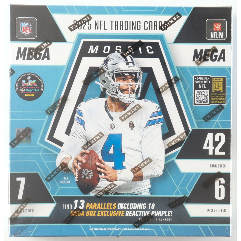 2025 Panini Mosaic Football Mega Box With (6) Packs at PristineAuction.com