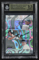 Ken Griffey Jr. / Cal Ripken Jr. / Nolan Ryan 2024 Leaf Metal Special Release Exclusive Legends Ed. Triple Lava Silver Foil Proofs (BGS 9.5) at PristineAuction.com