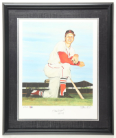Stan Musial Signed Cardinals Custom Framed Print Inscribed "HOF 69" (PSA) at PristineAuction.com