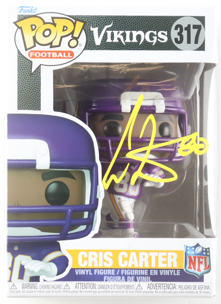 Cris Carter Signed "Vikings" #317 Funko Pop! Vinyl Figure (Schwartz) at PristineAuction.com Cris Carter Signed "Vikings" #317 Funko Pop! Vinyl Figure (Schwartz) at PristineAuction.com