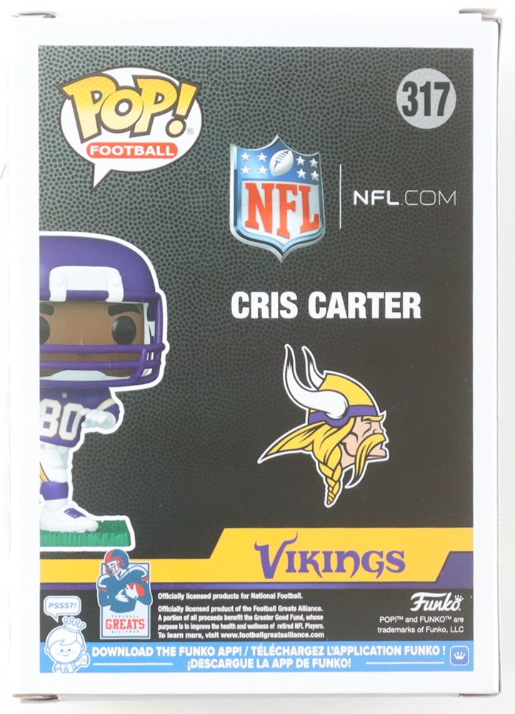 Cris Carter Signed "Vikings" #317 Funko Pop! Vinyl Figure (Schwartz) at PristineAuction.com Cris Carter Signed "Vikings" #317 Funko Pop! Vinyl Figure (Schwartz) at PristineAuction.com
