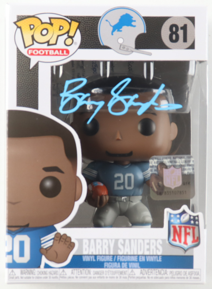 Barry Sanders Signed "Lions" #81 Funko Pop! Vinyl Figure (Schwartz) at PristineAuction.com Barry Sanders Signed "Lions" #81 Funko Pop! Vinyl Figure (Schwartz) at PristineAuction.com