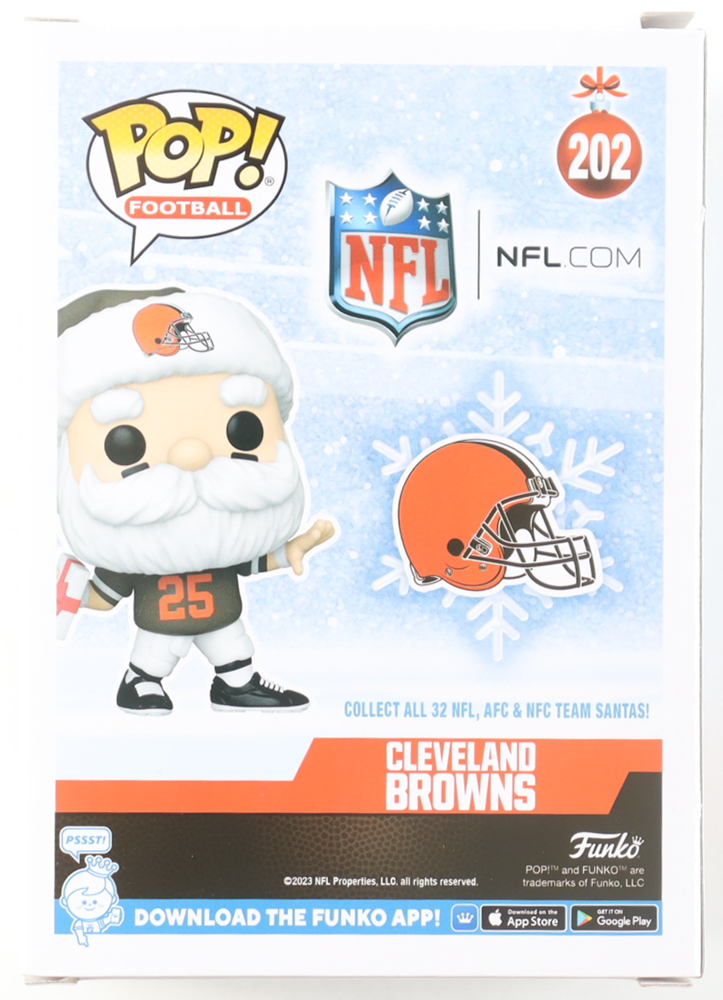 Joe Thomas Signed "Browns" #202 Browns Santa Funko Pop! Vinyl Figure (Schwartz) at PristineAuction.com Joe Thomas Signed "Browns" #202 Browns Santa Funko Pop! Vinyl Figure (Schwartz) at PristineAuction.com