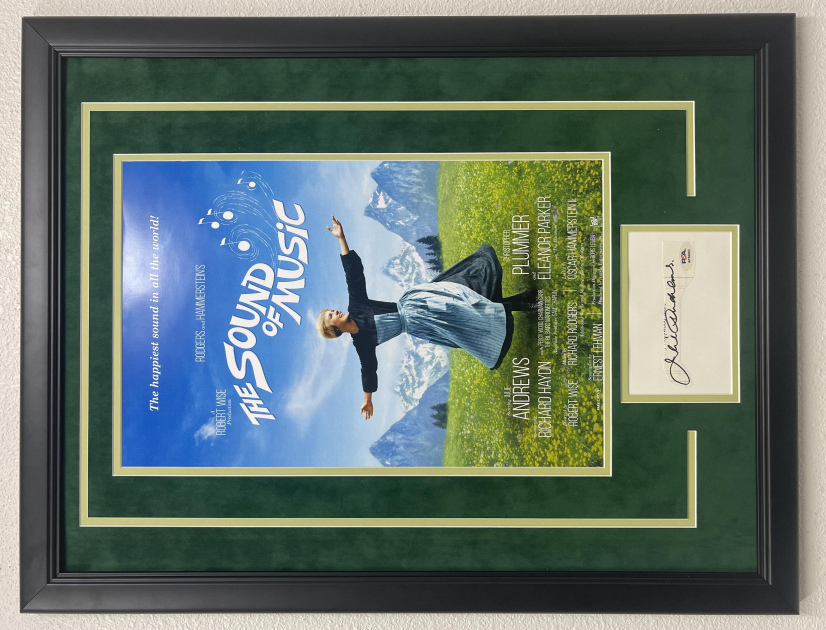 Julie Andrews Signed "The Sound of Music" Custom Framed Cut Display (PSA) at PristineAuction.com Julie Andrews Signed "The Sound of Music" Custom Framed Cut Display (PSA) at PristineAuction.com