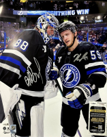 Andrei Vasilevskiy & Jake Guentzel Signed Lightning 16x20 Photo (JSA) at PristineAuction.com