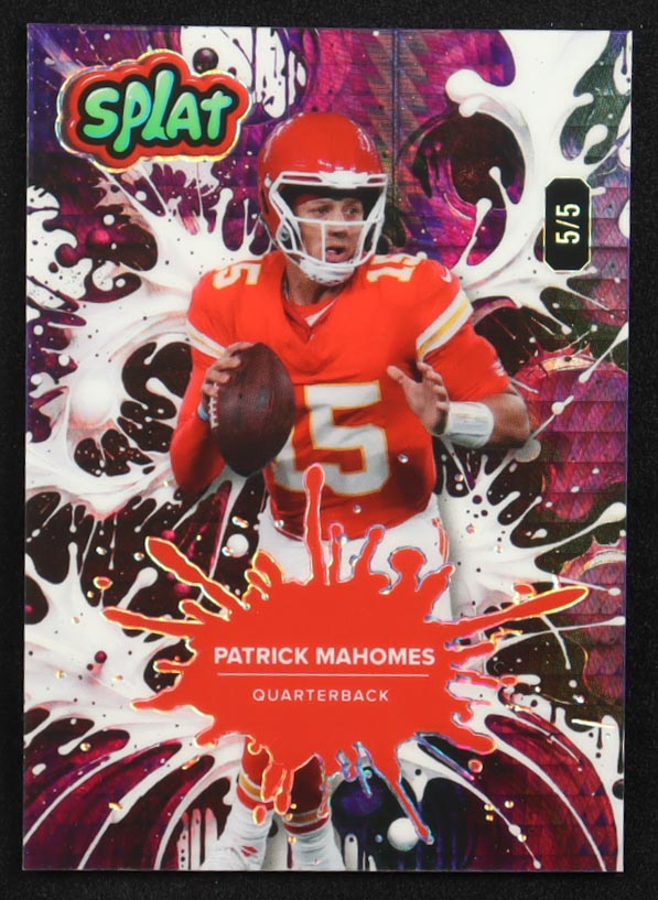 Patrick Mahomes II 2025 Wild Card Splat Prism Purple #SBPUR03PM #5/5 at PristineAuction.com Patrick Mahomes II 2025 Wild Card Splat Prism Purple #SBPUR03PM #5/5 at PristineAuction.com