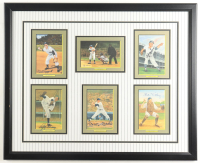Yankees Legends | Custom Framed Photo Display Signed by (6) with Yogi Berra, Mickey Mantle, Whitey Ford (PSA) at PristineAuction.com