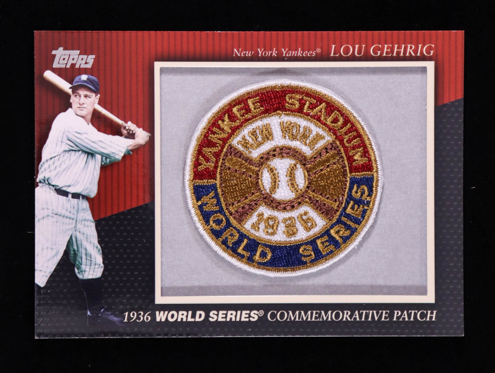 Lou Gehrig 2010 Topps Commemorative Patch #MCP8 at PristineAuction.com Lou Gehrig 2010 Topps Commemorative Patch #MCP8 at PristineAuction.com