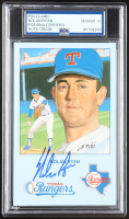 Nolan Ryan Signed Rangers 4x6 Postcard (PSA Auto 10) at PristineAuction.com