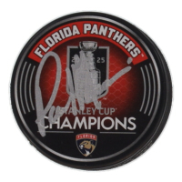 Paul Maurice Signed Panthers 2025 Stanley Cup Champions Logo Hockey Puck (JSA) at PristineAuction.com