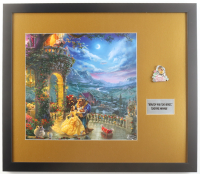 Thomas Kinkade "Beauty and the Beast" Custom Framed Print Display with Movie Pin & Title Plaque at PristineAuction.com