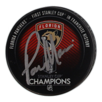 Paul Maurice Signed Panthers 2024 Stanley Cup Champions Logo Hockey Puck (JSA) at PristineAuction.com