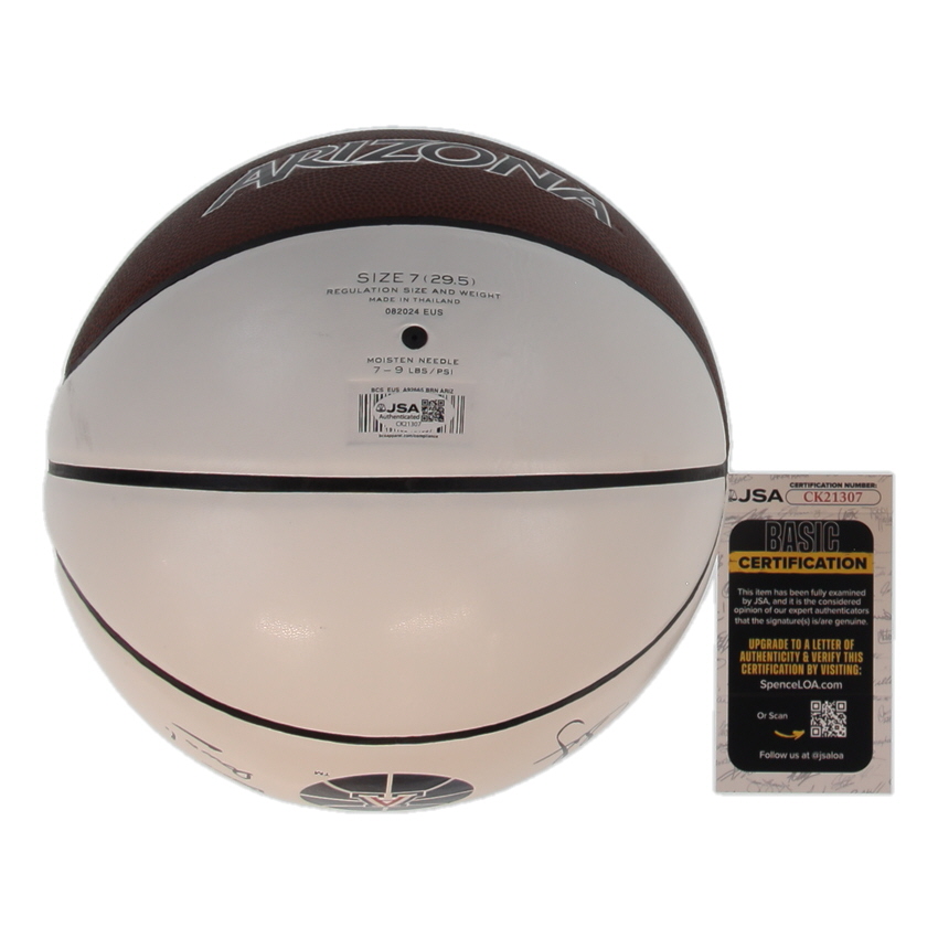 Tommy Lloyd Signed Nike Arizona Wildcats Logo Basketball Inscribed "Coach" & "Bear Down!" (JSA) at PristineAuction.com Tommy Lloyd Signed Nike Arizona Wildcats Logo Basketball Inscribed "Coach" & "Bear Down!" (JSA) at PristineAuction.com