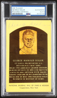 George Sisler Signed Hall of Fame Plaque Postcard (PSA) at PristineAuction.com