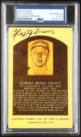 Robert "Lefty" Grove Signed Hall of Fame Plaque Postcard (PSA) at PristineAuction.com