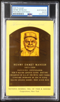 Henry "Heine" Manush Signed Hall of Fame Plaque Postcard (PSA) at PristineAuction.com