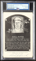 Edd Roush Signed Hall of Fame Plaque Postcard (PSA) at PristineAuction.com