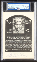 Bill Terry Signed Hall of Fame Plaque Postcard (PSA) at PristineAuction.com