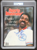 Julius Erving Signed 1987 Sports Illustrated Magazine Cover (PSA Auto 9) at PristineAuction.com