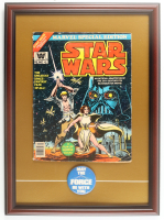 1977 "Star Wars" Issue #1 Custom Framed Marvel Comic Book Display with Movie Pin at PristineAuction.com
