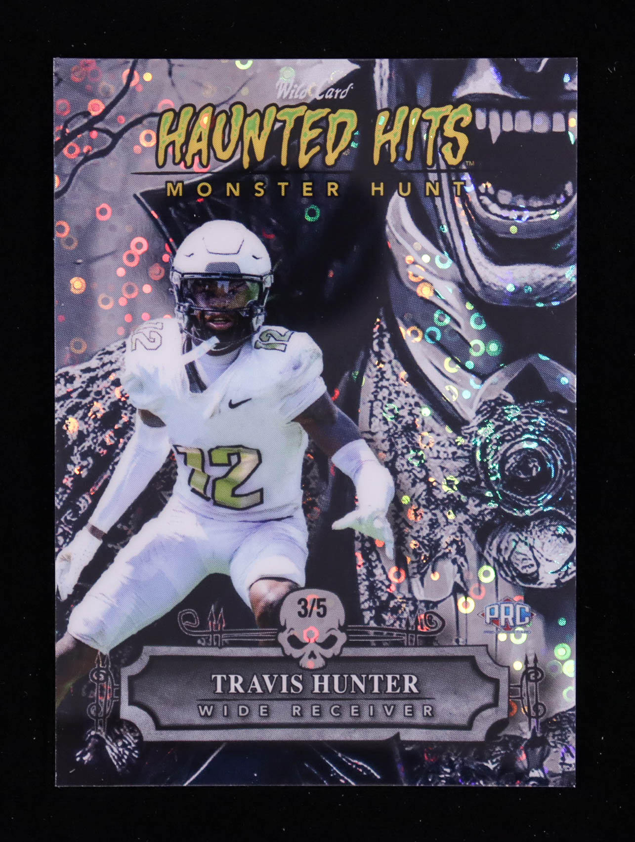 Travis Hunter 2024 Wild Card Haunted Hits Monster Hunt Dracula Silver Donut Circles #HHD-TH #3/5 RC at PristineAuction.com Travis Hunter 2024 Wild Card Haunted Hits Monster Hunt Dracula Silver Donut Circles #HHD-TH #3/5 RC at PristineAuction.com