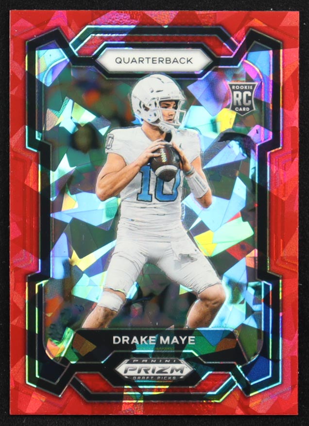 Drake Maye 2024 Panini Prizm Draft Picks Prizms Red Ice #103 RC at PristineAuction.com Drake Maye 2024 Panini Prizm Draft Picks Prizms Red Ice #103 RC at PristineAuction.com