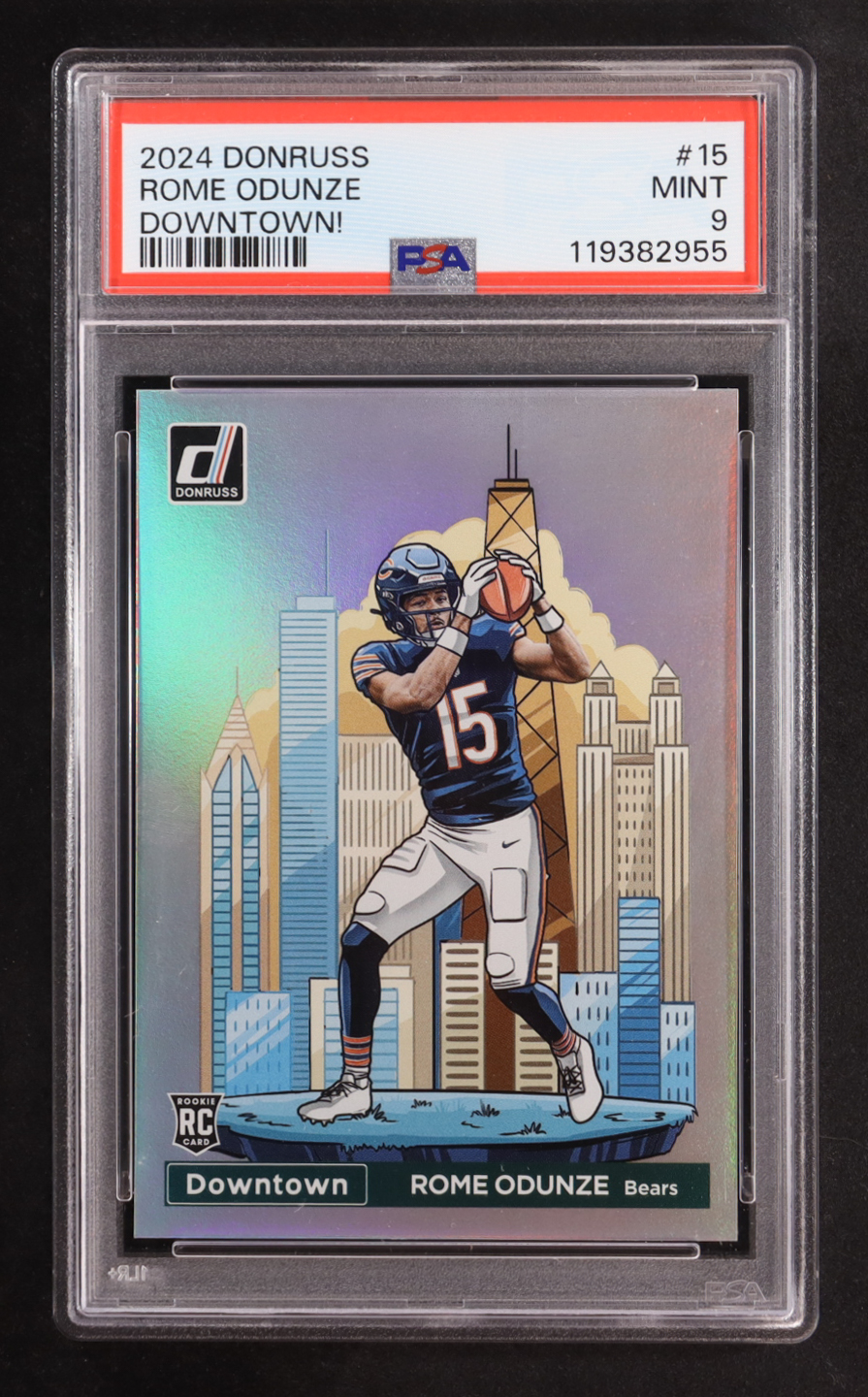 Rome Odunze 2024 Donruss Downtown! #15 RC (PSA 9) at PristineAuction.com Rome Odunze 2024 Donruss Downtown! #15 RC (PSA 9) at PristineAuction.com