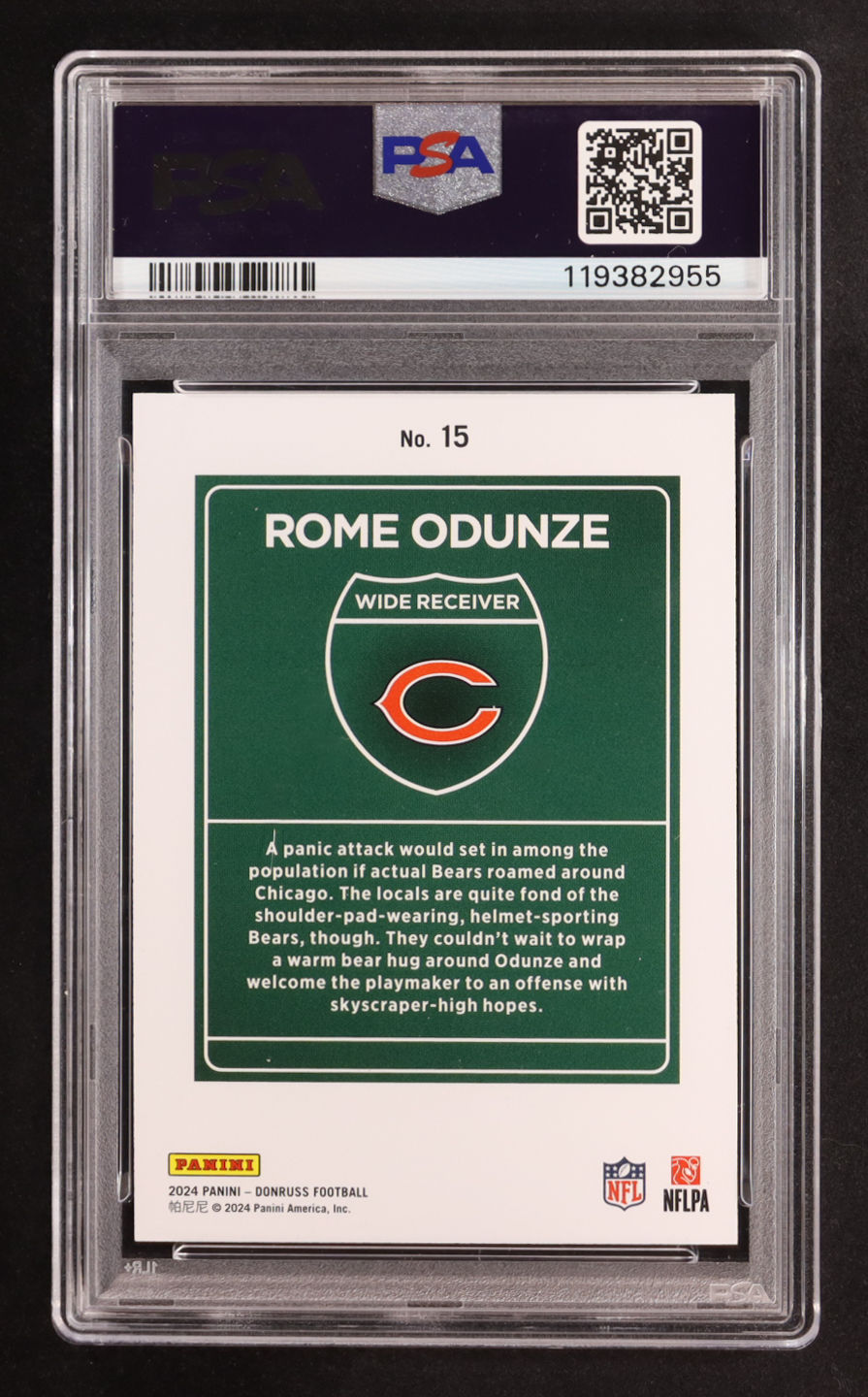 Rome Odunze 2024 Donruss Downtown! #15 RC (PSA 9) at PristineAuction.com Rome Odunze 2024 Donruss Downtown! #15 RC (PSA 9) at PristineAuction.com