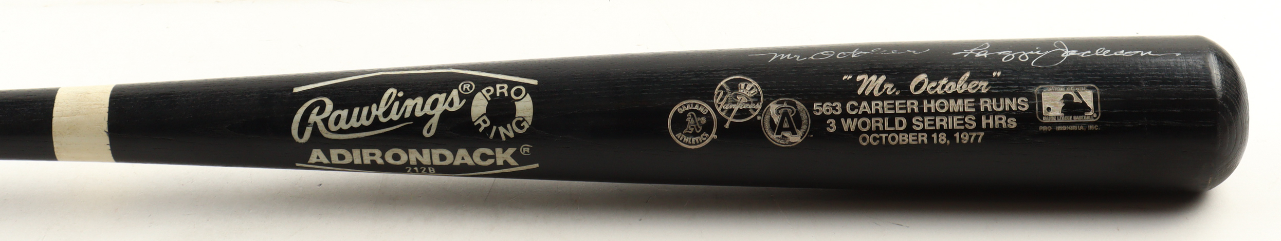 Reggie Jackson Signed Rawlings Adirondack Player Model Baseball Bat Inscribed "Mr. October" (PSA) at PristineAuction.com Reggie Jackson Signed Rawlings Adirondack Player Model Baseball Bat Inscribed "Mr. October" (PSA) at PristineAuction.com