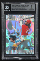 Elly De La Cruz / Travis Bazzana 2024 Leaf Metal Special Release Exclusive Rookie Ed. Dual Lava Silver Foil Proofs #ERE01 RC #1/1 (BGS 9) at PristineAuction.com